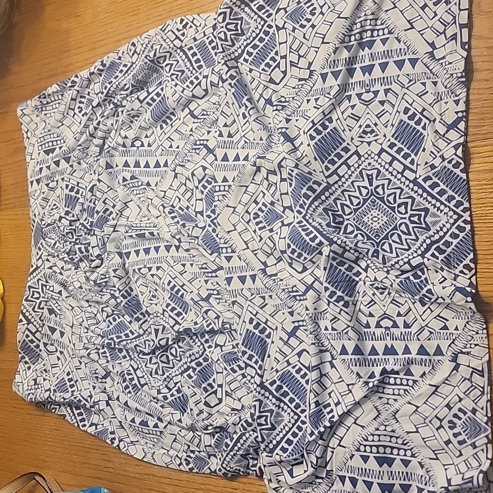 Maxi skirt, purple print, size L